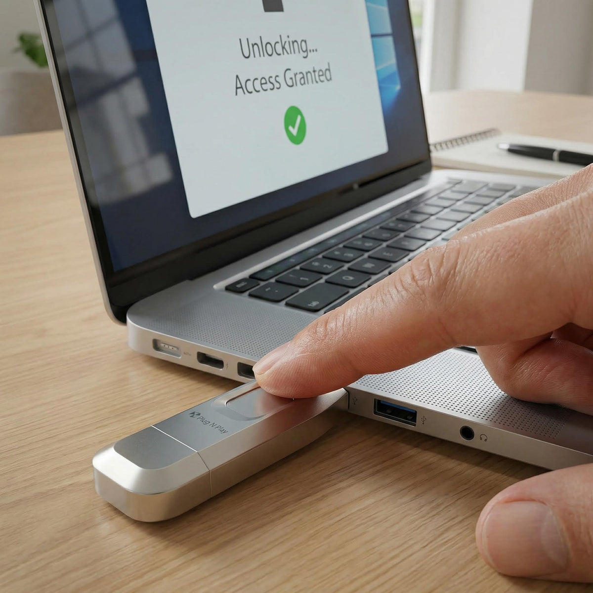 Beveiligde USB Flashdrive met Vingerafdruk