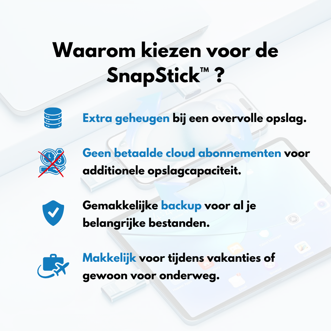 SnapStick™ Mobiele Opslag