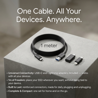 Extra Lange USB-C Kabel — 1m Bewegingsvrijheid